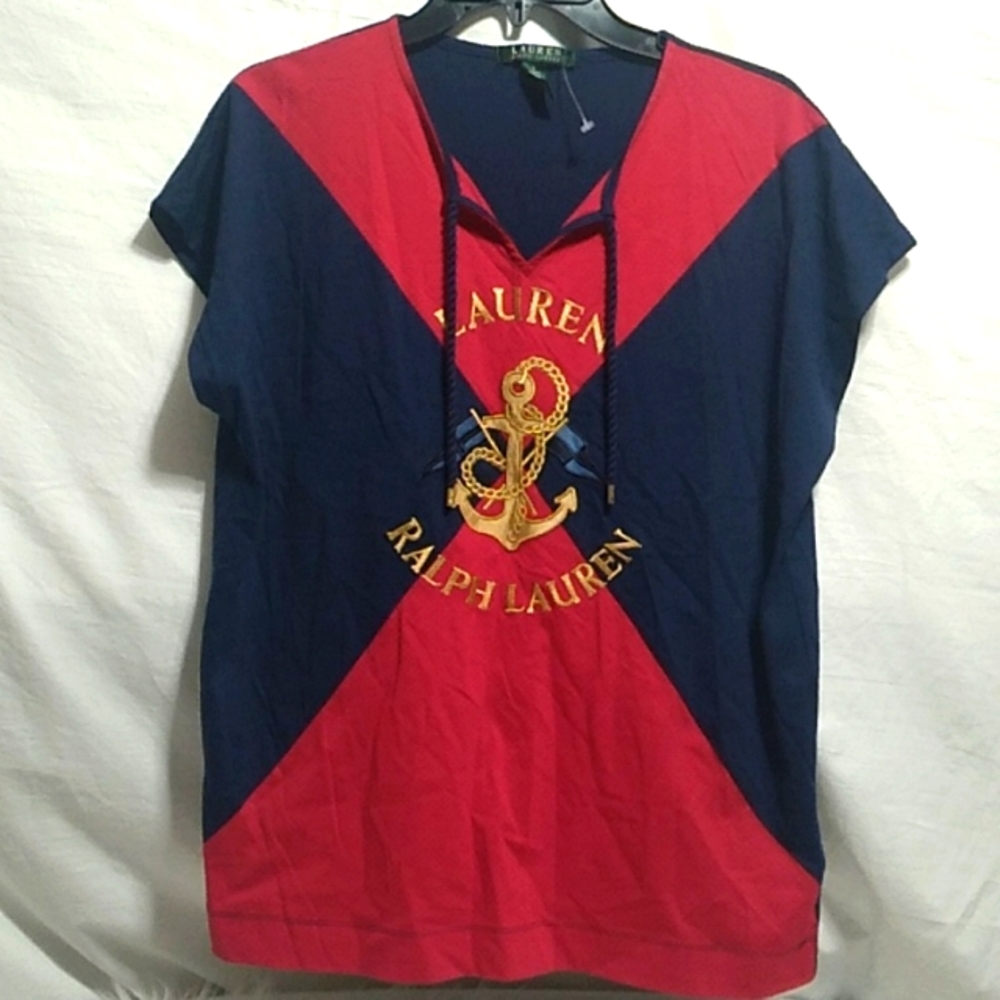 (X-57) SALE! NWOT Ralph Lauren Vtg Top Sz.L